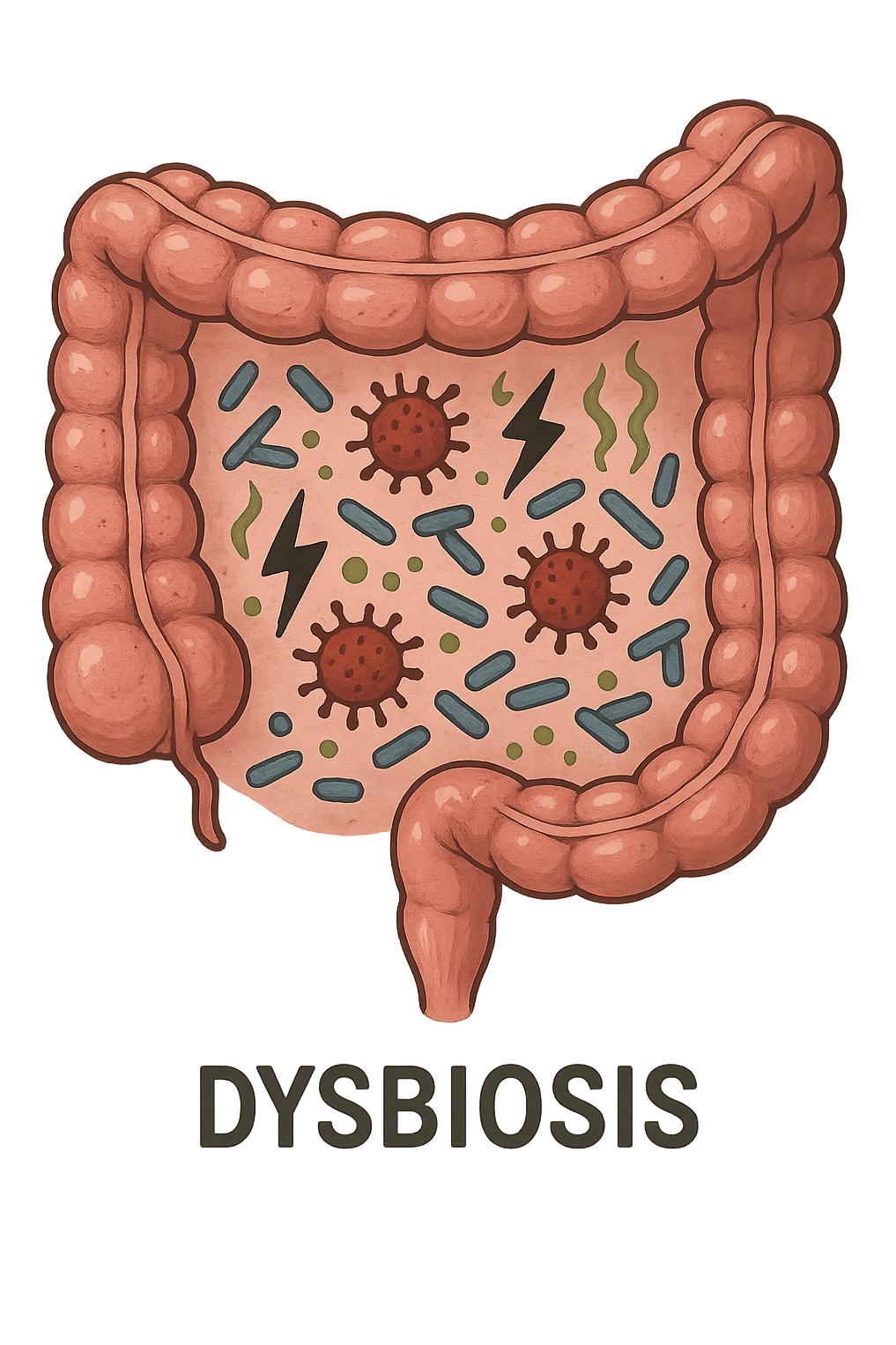 intestino con disbiosi  emoji
