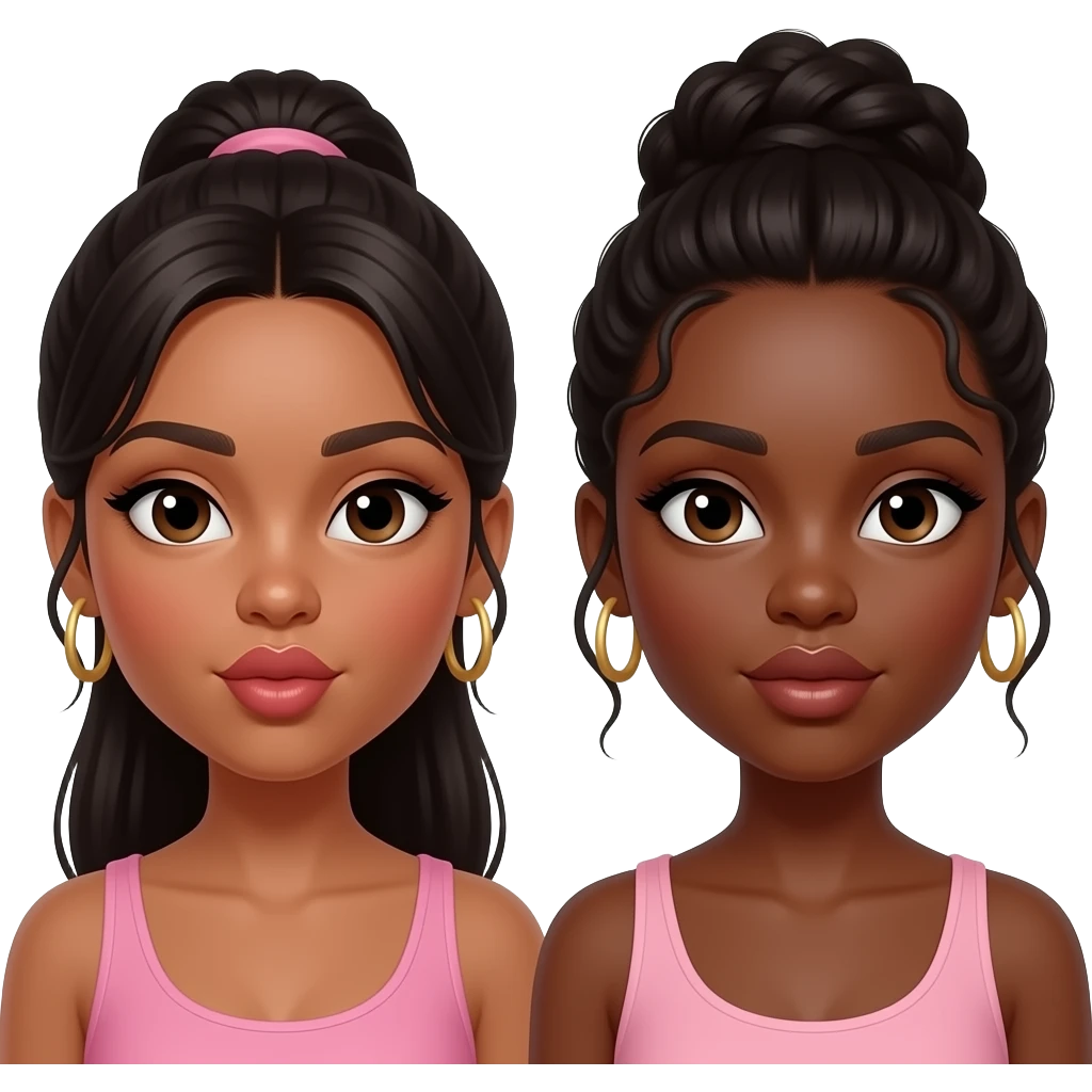 Pretty  black women making the kissy face emoji