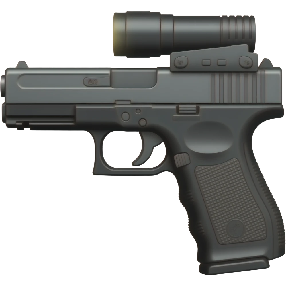 Glock with flash light on top emoji