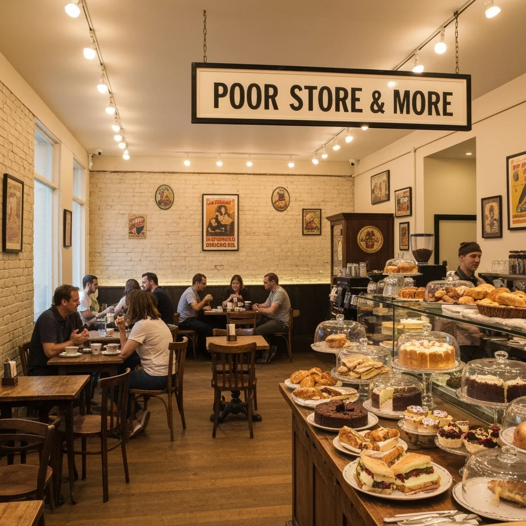 Cafe named poor store & More emoji