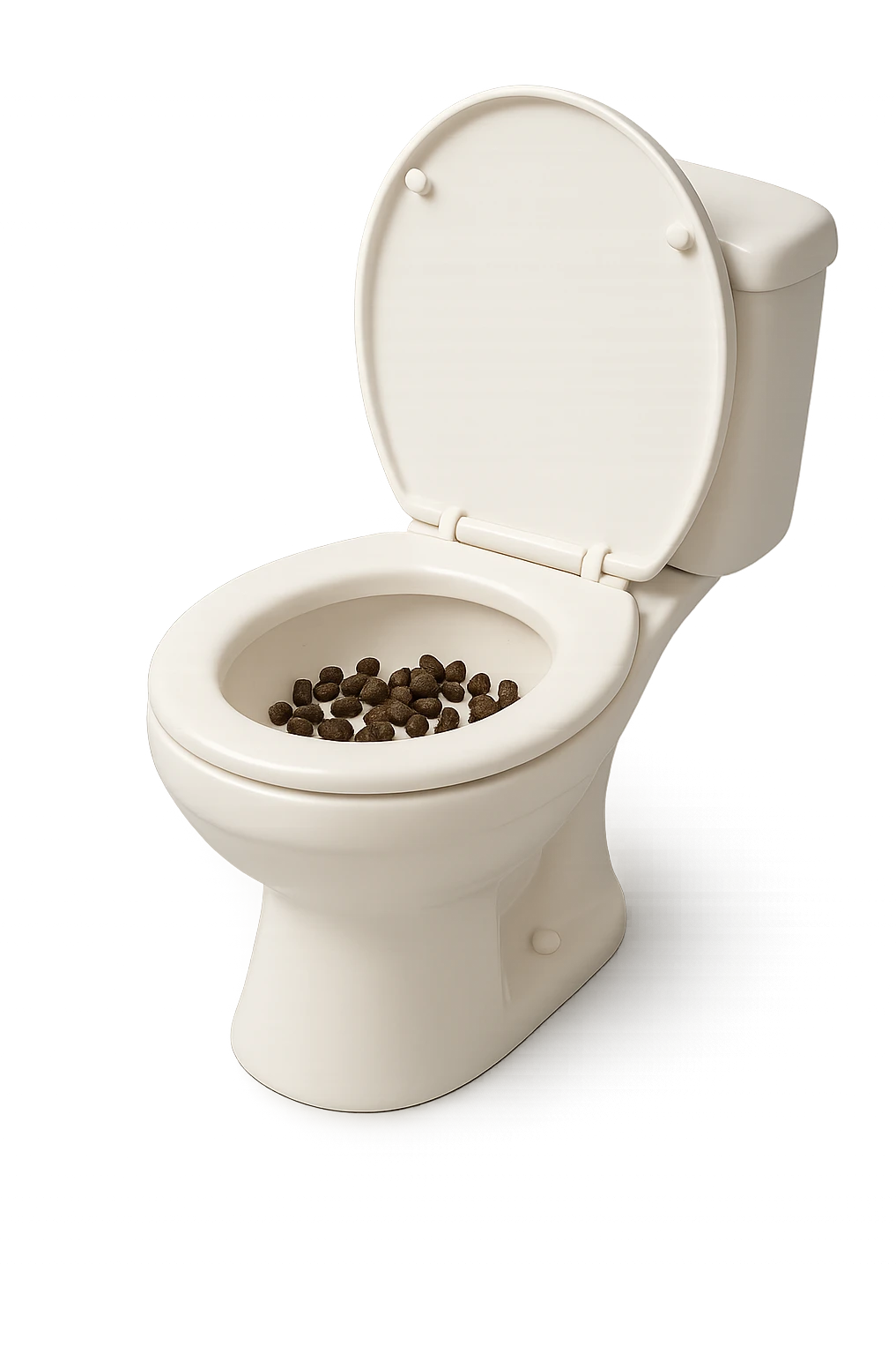wc dentro cui cadono feci di animale a pallini emoji