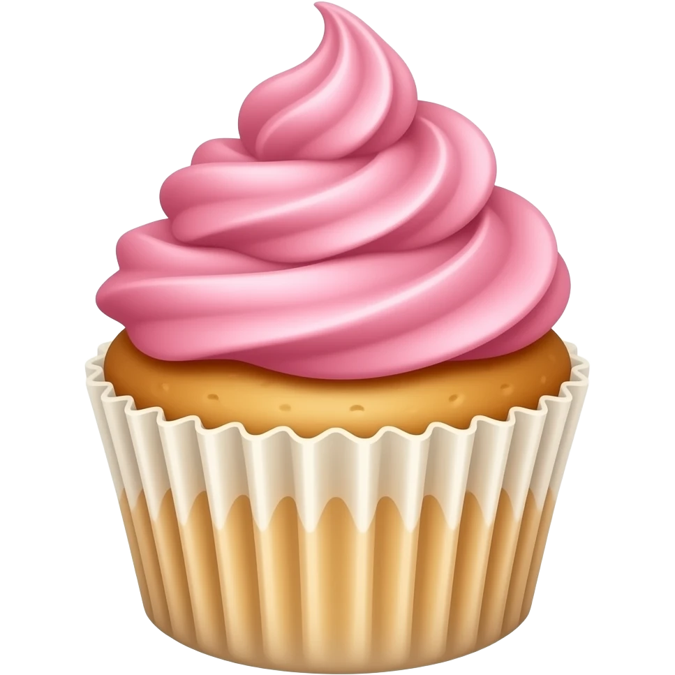 Cupcake with pink icing emoji