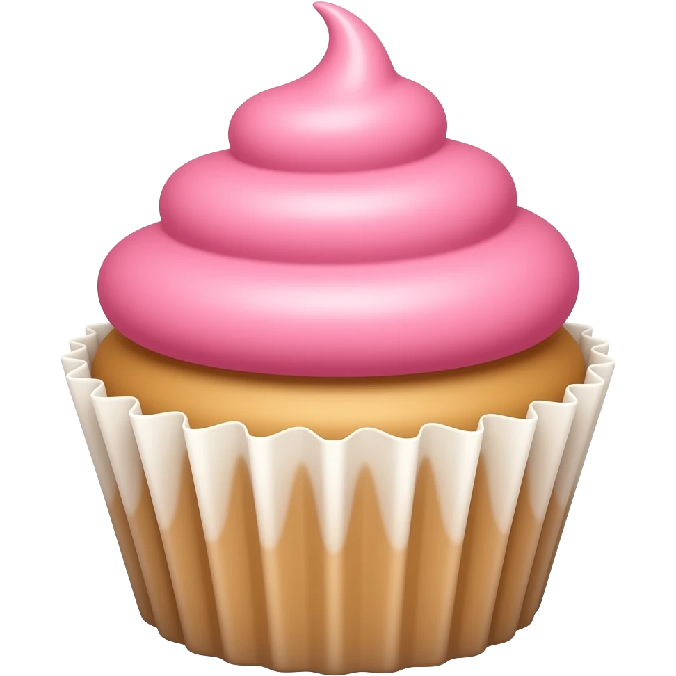 Cupcake with pink icing emoji