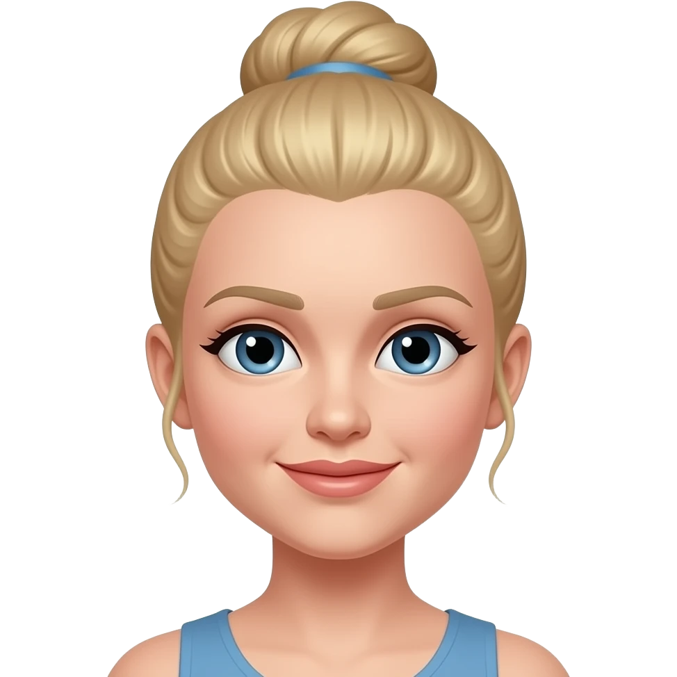 Alicia blonde avec un nœud emoji