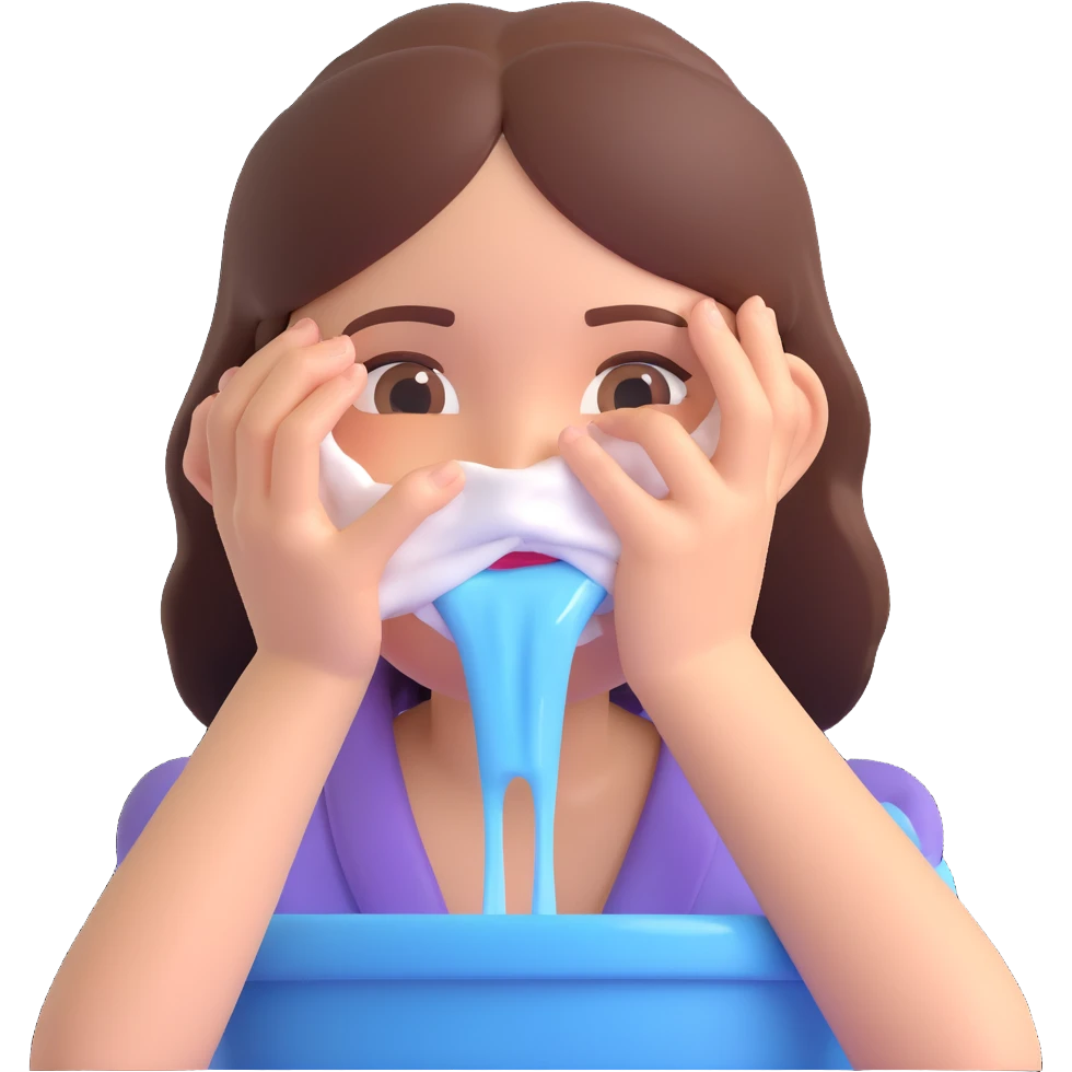 girl washing her face emoji