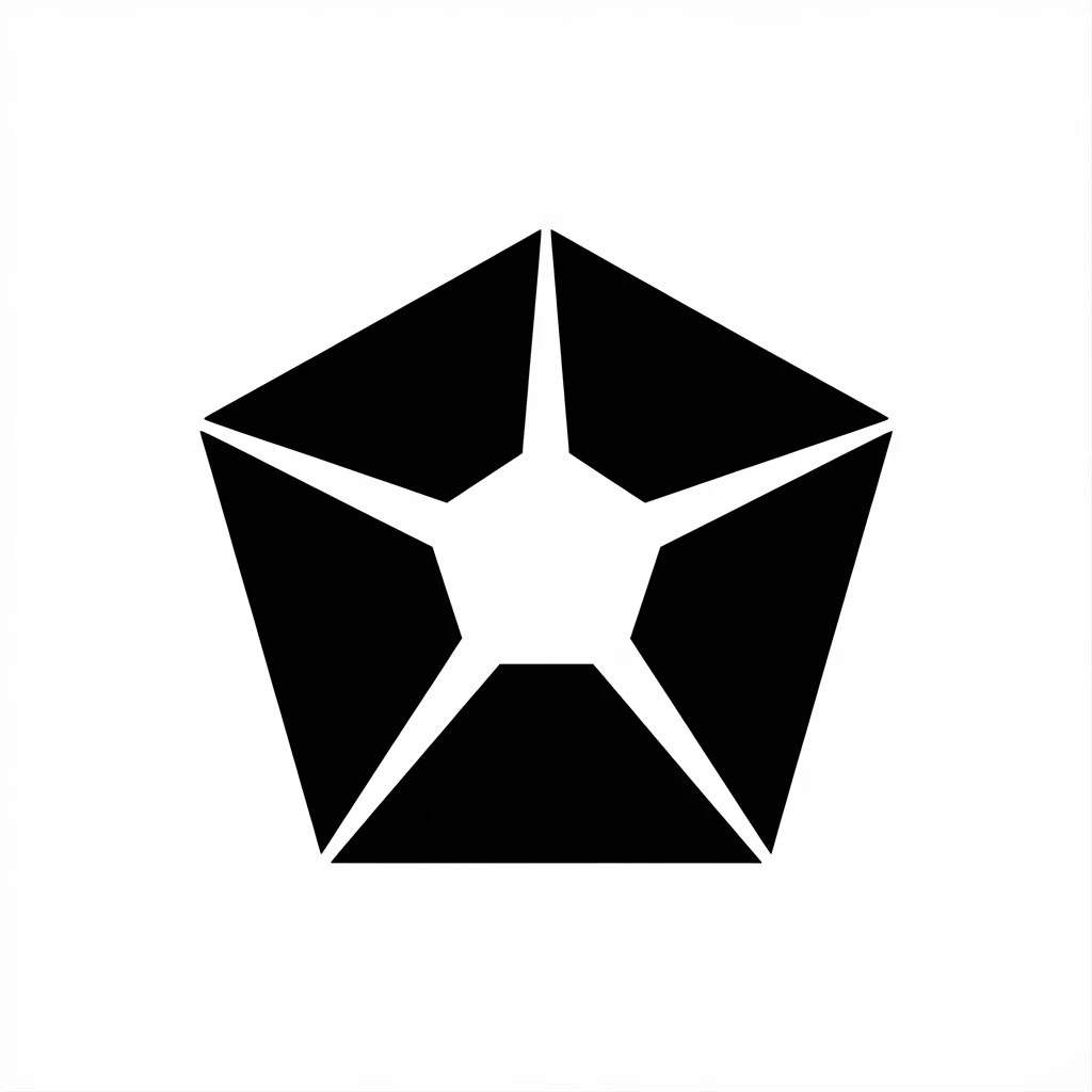 Pentagon icon black silhouette emoji