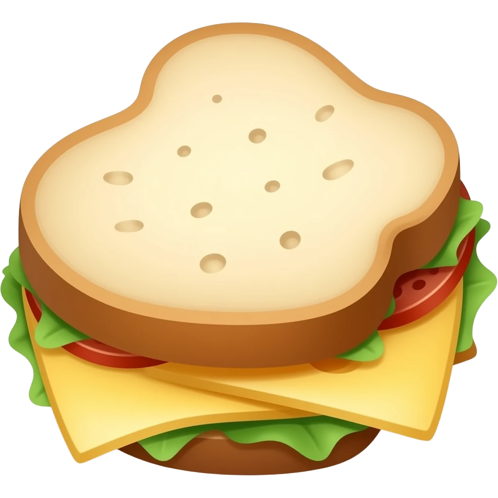 Cheese sandwich only cheese emoji