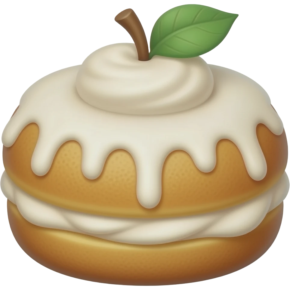 Beignet à la pomme et chantilly emoji