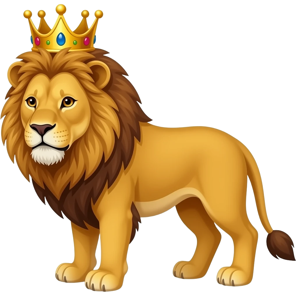 Lion with a crown emoji