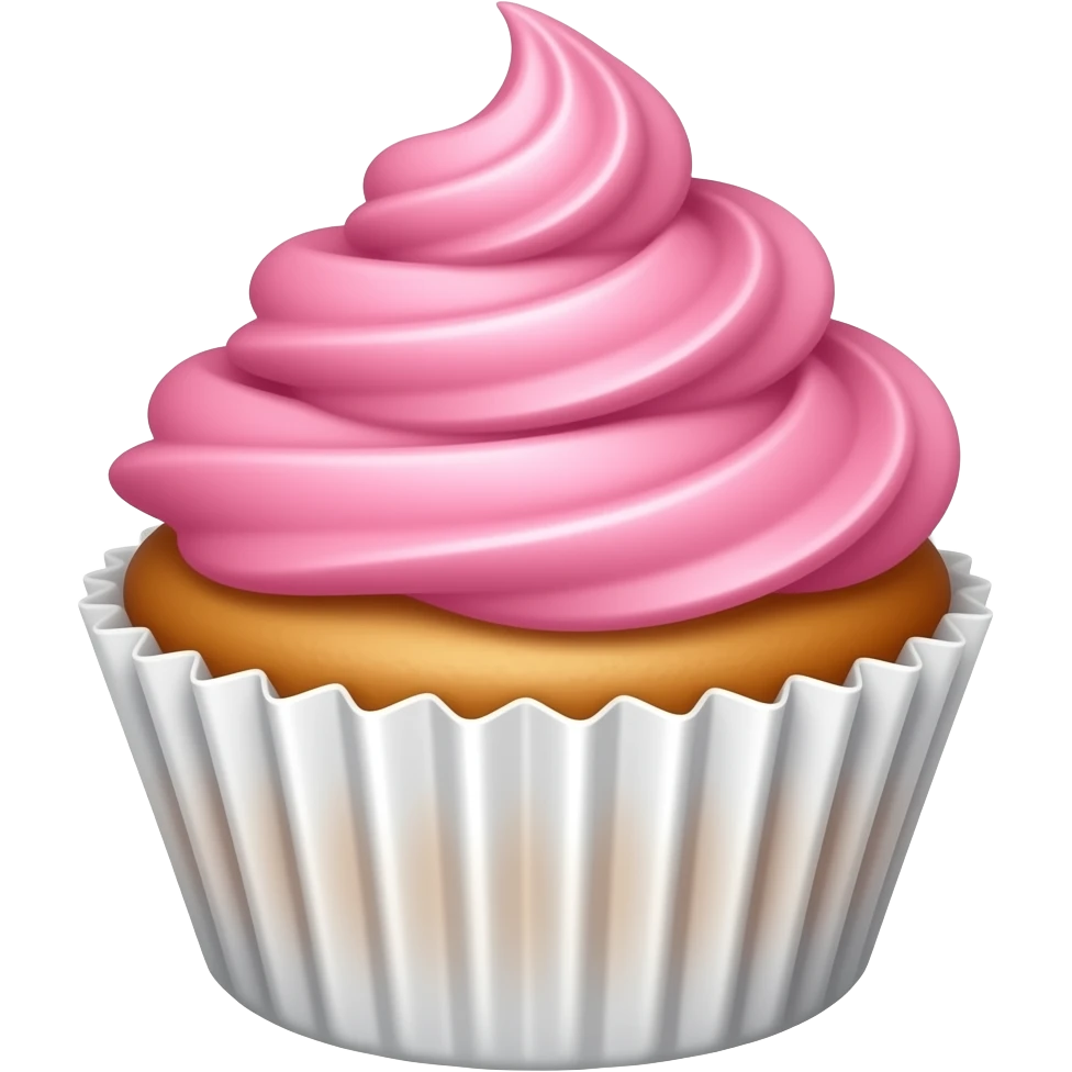Cupcake with pink icing emoji