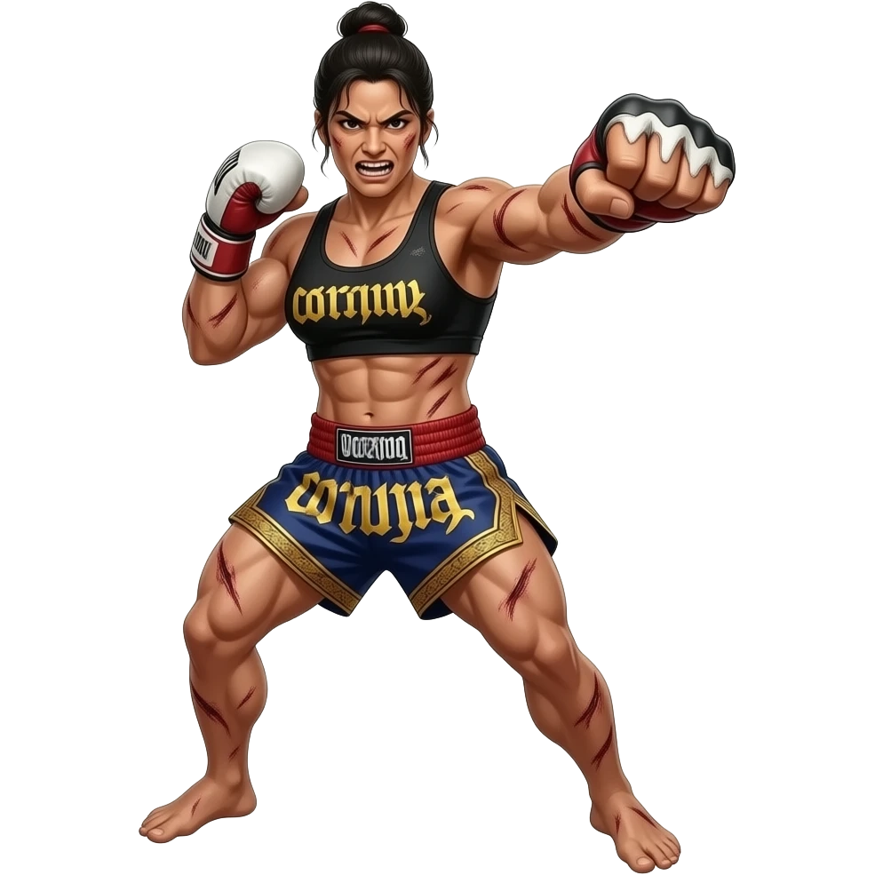 Create a Muay thai female monster emoji