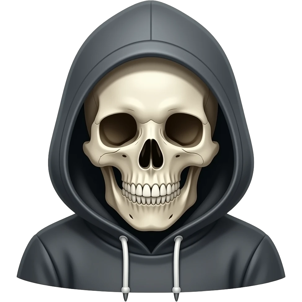 skull with hoodie emoji