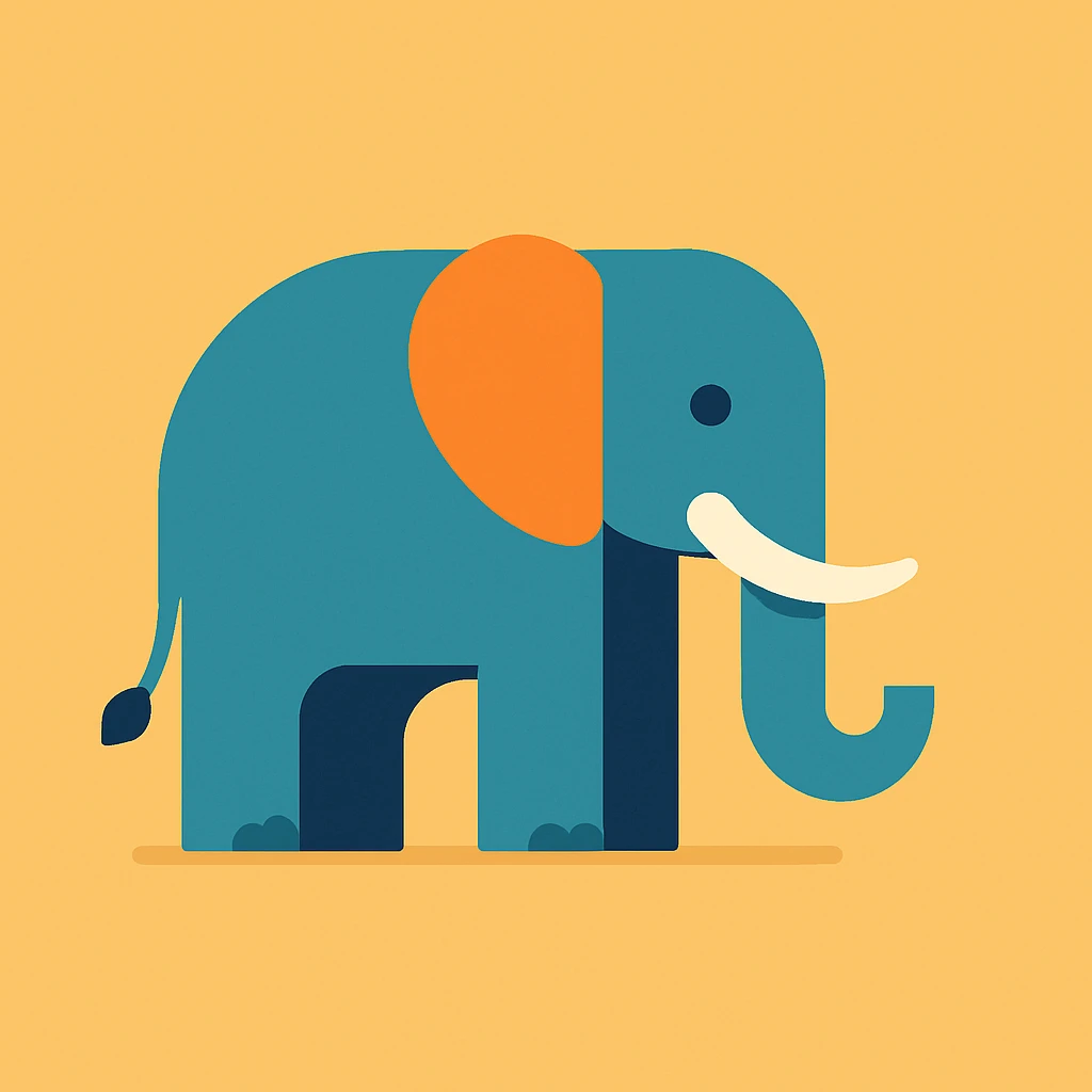 flat design style elephant emoji