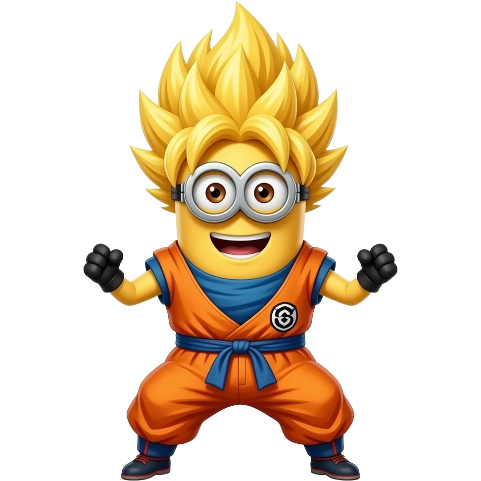 make a minion look like thjey are going super sayian emoji