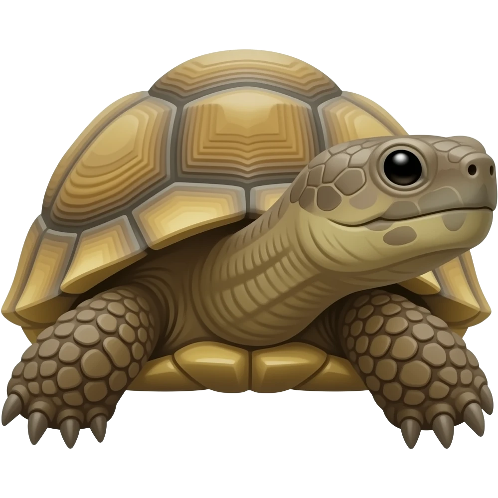 Una tortuga caiman emoji
