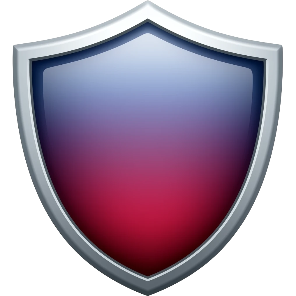 dark blue and red gradient shield emoji