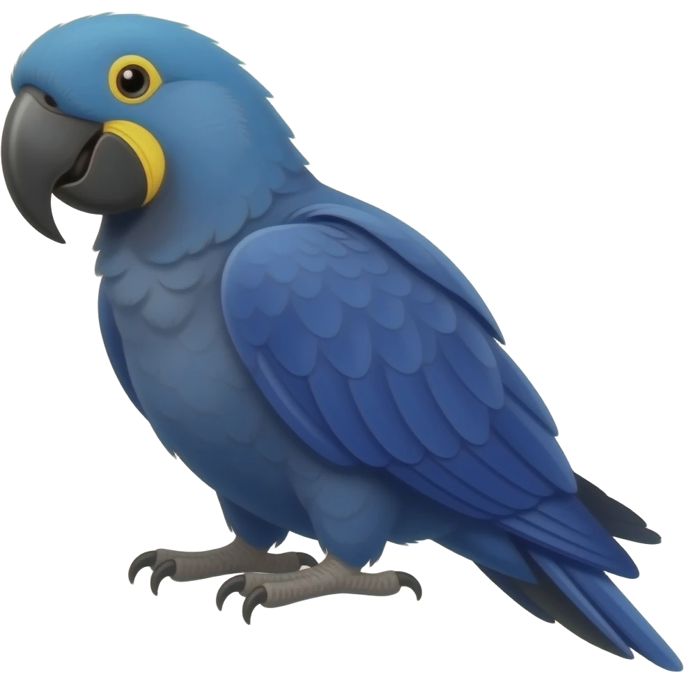 animal arara azul escuro emoji