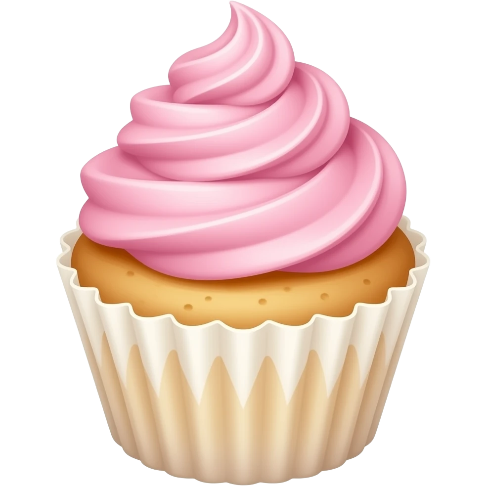 Cupcake with pink icing emoji