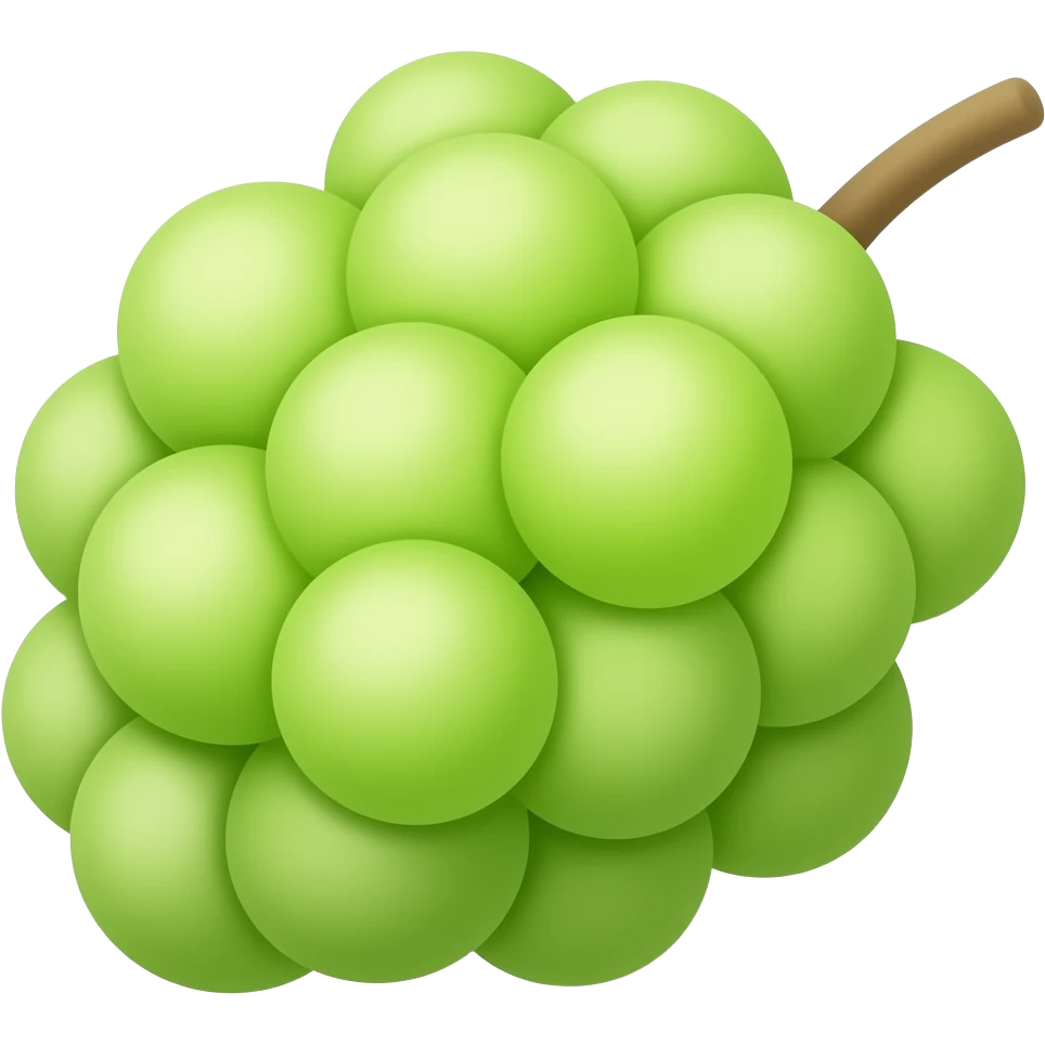 A green colour grape emoji