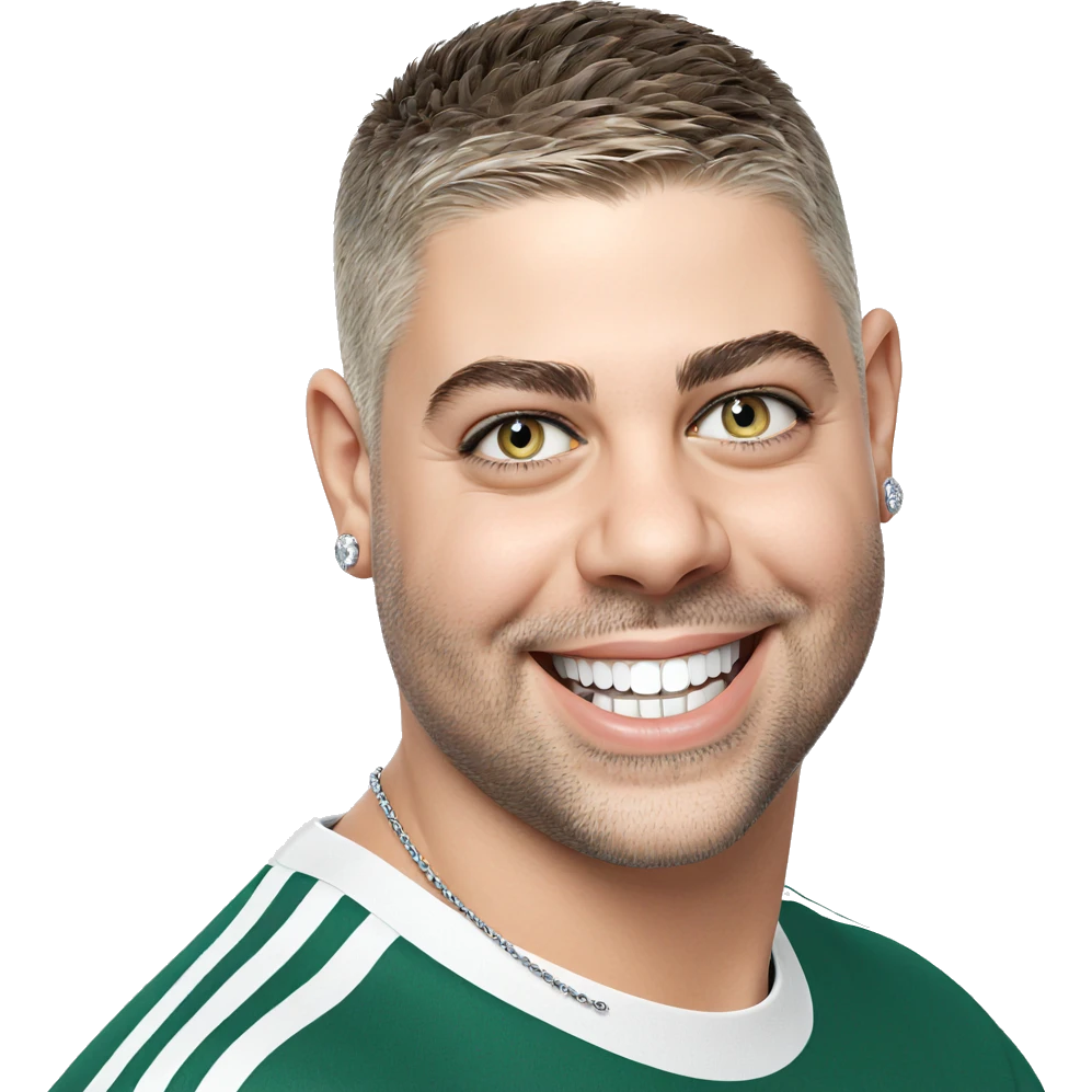 smiling boy in jewelry portrait emoji