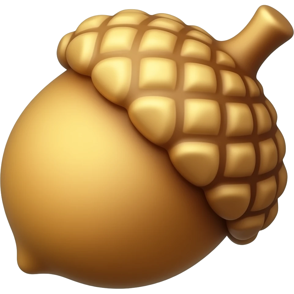 Golden acorn emoji