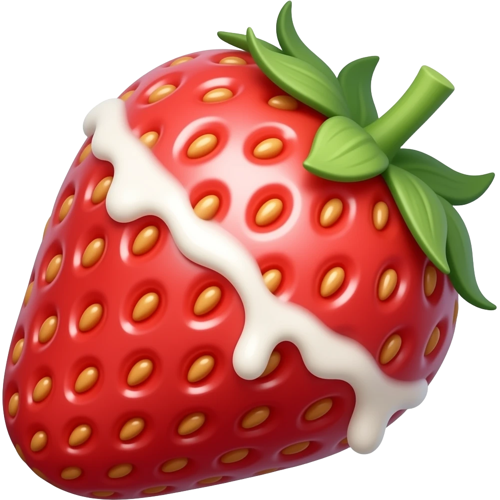 Fresas con crema emoji