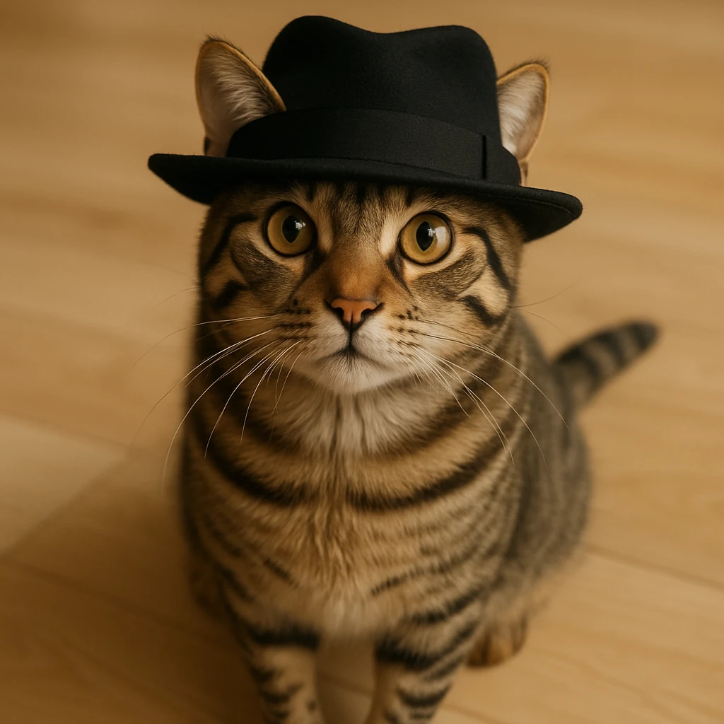 give the cat a hat emoji