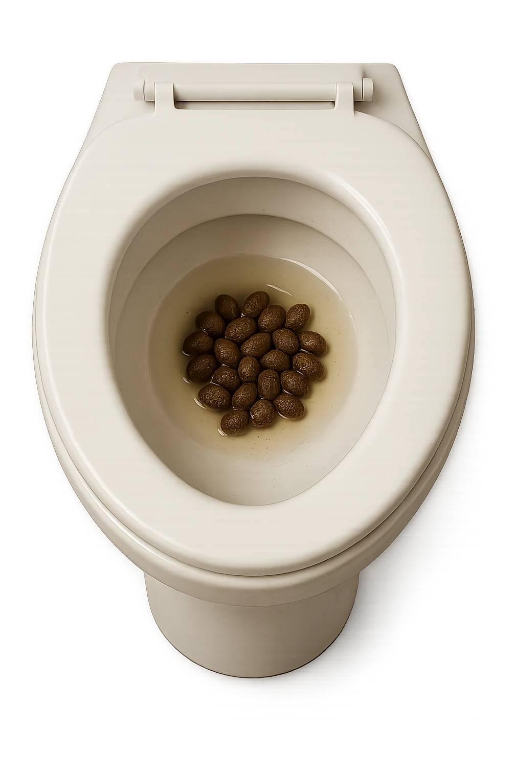wc dentro cui cadono feci di animale a pallini, iperrealistico 4k emoji