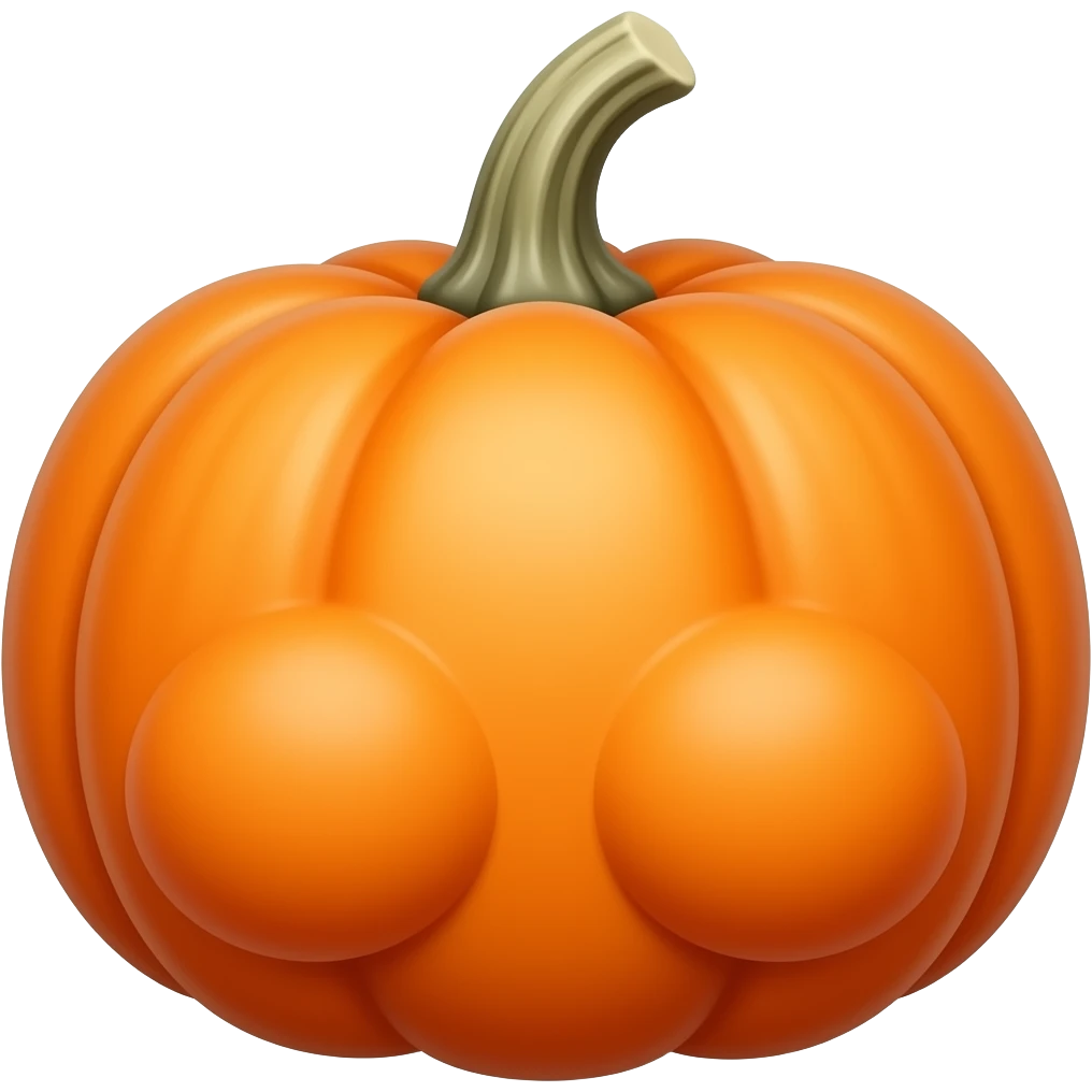 a butternut squash that looks like butt cheeks. emoji