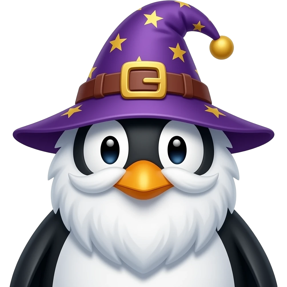Penguin Wizard emoji
