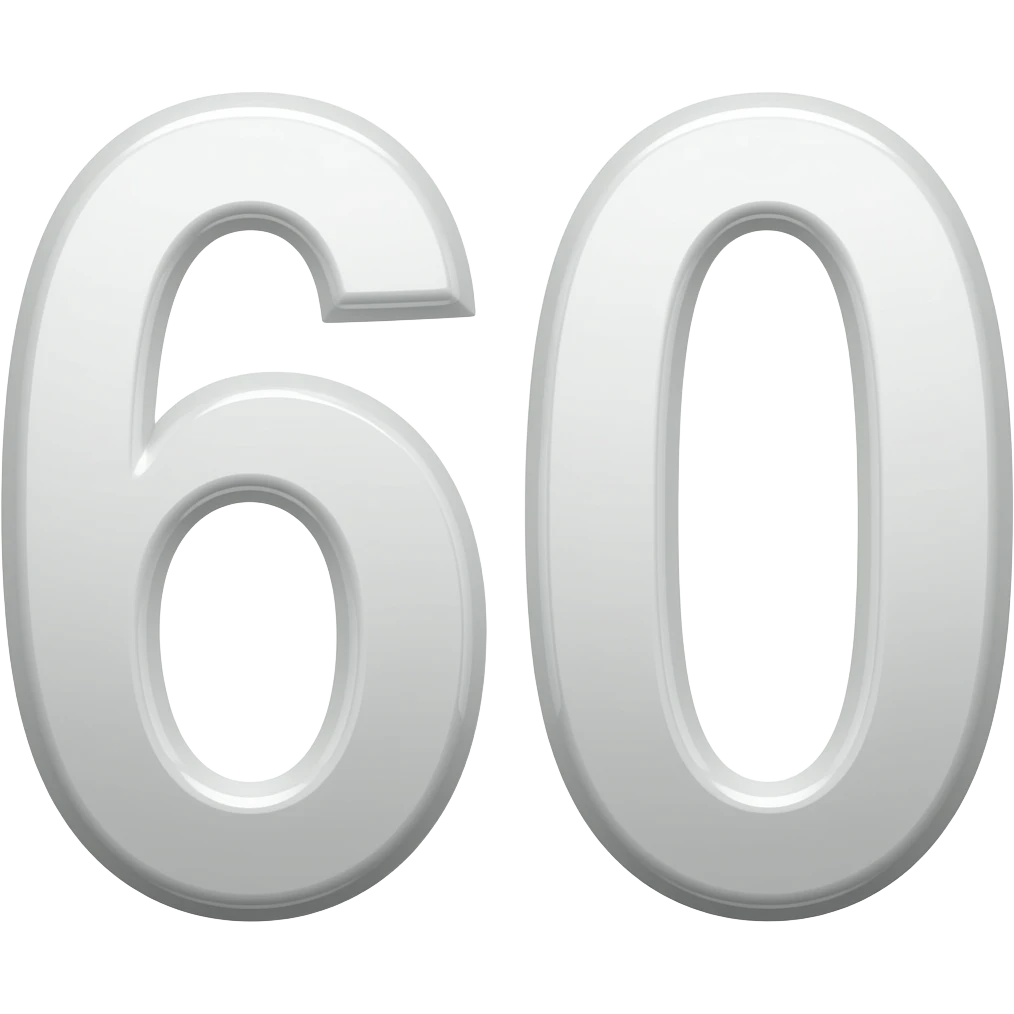 60 años numero emoji