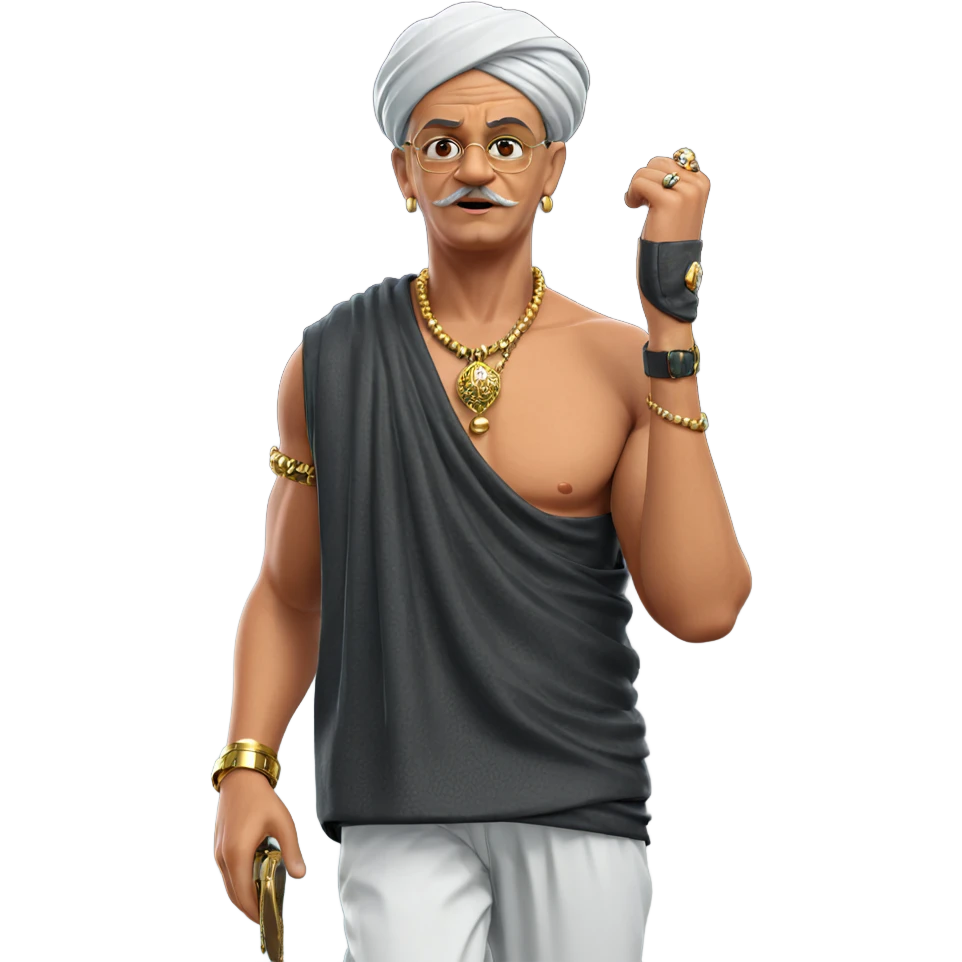 old man with jewelry and turban emoji