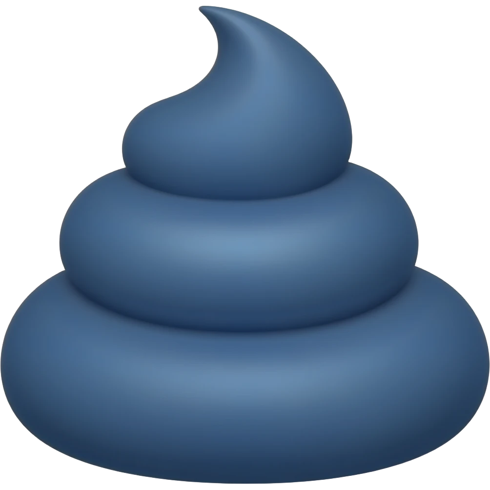 deep blue poop emoji emoji