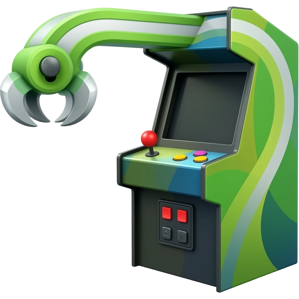 A GREEN GRABBER CLAW ARCADE GAME MACHINE emoji