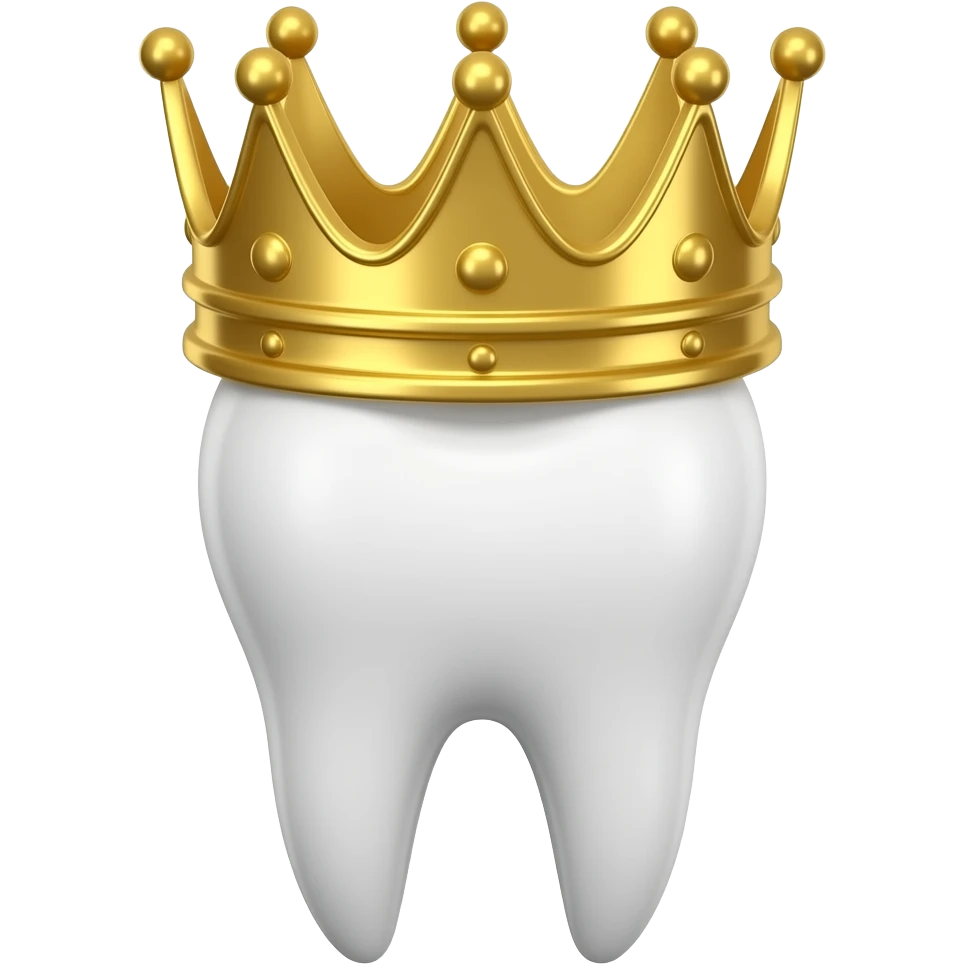 Tooth with crown emoji