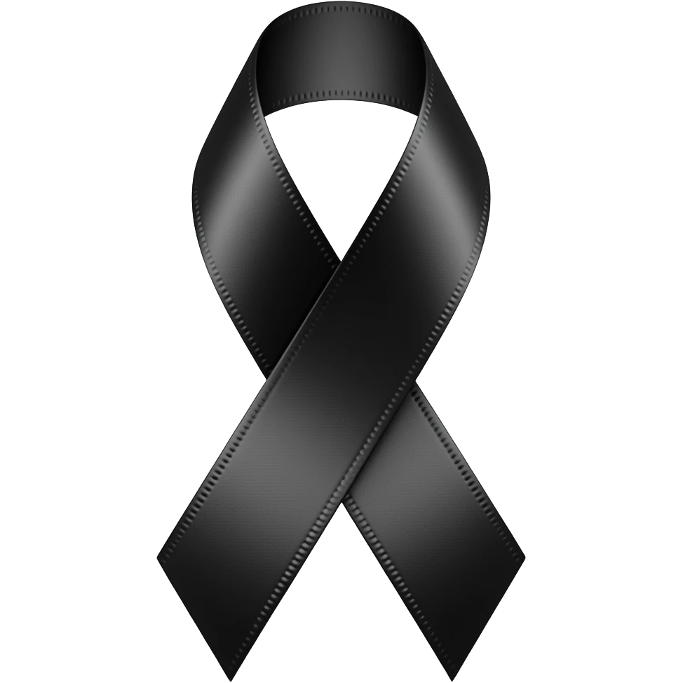 Lazo negro de luto emoji