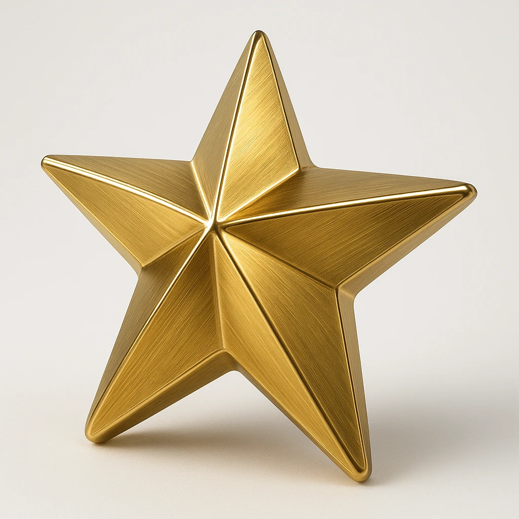 gold style icon of a star emoji
