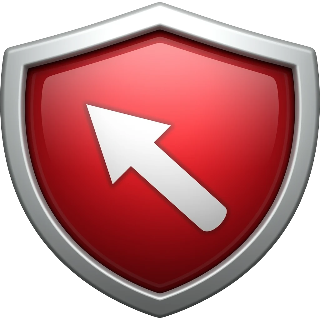 red cool shield emoji