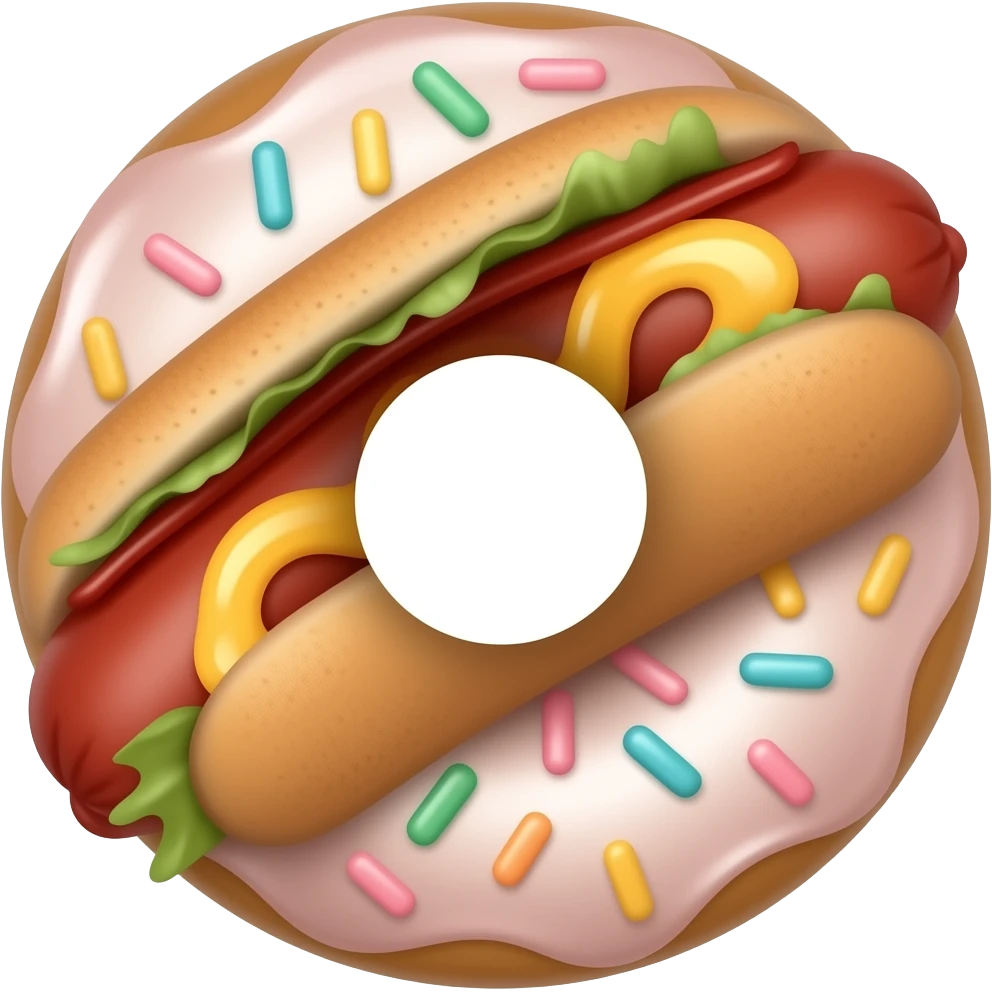 Hotdog and donut emoji