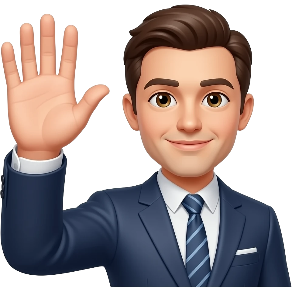 persona levatando la mano elegante emoji