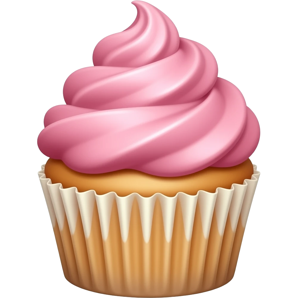 Cupcake with pink icing emoji