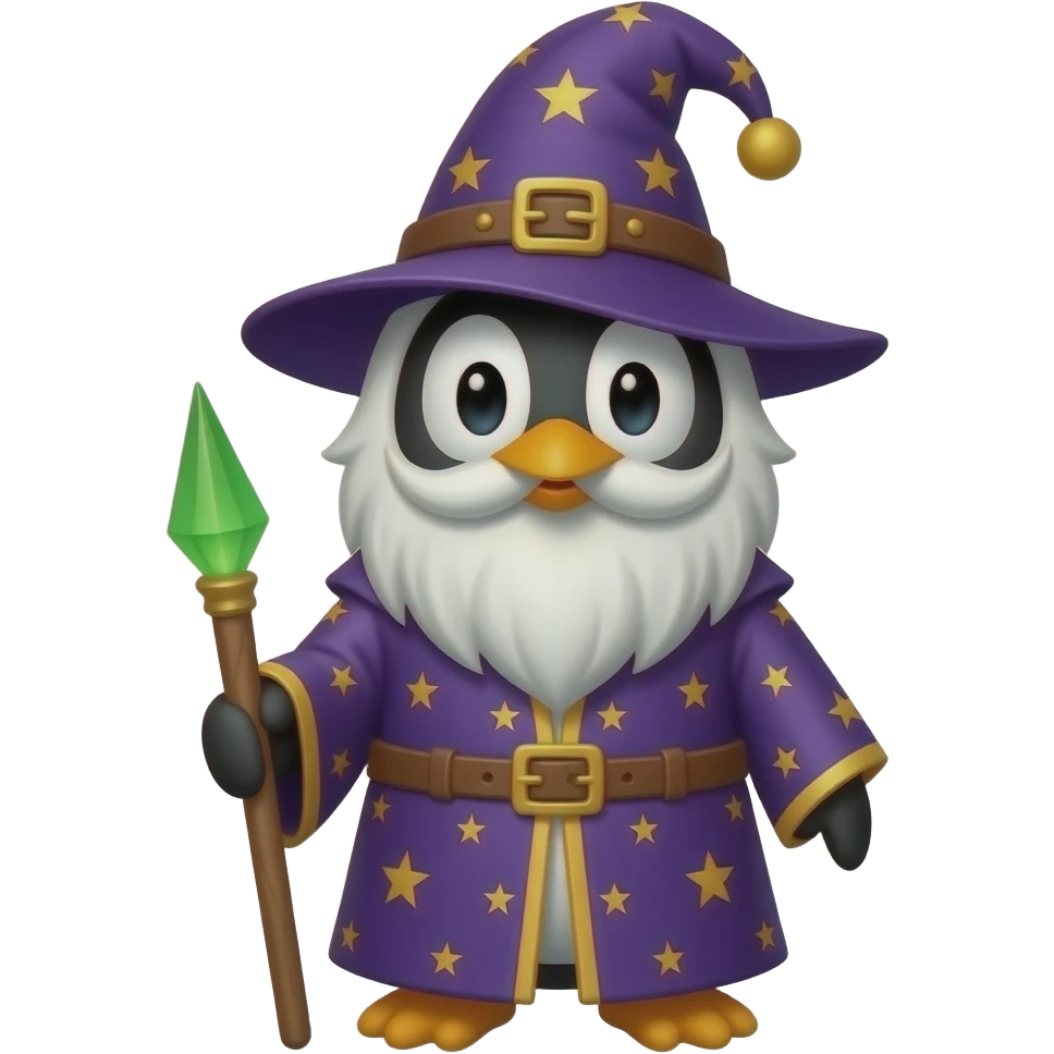 Penguin Wizard emoji