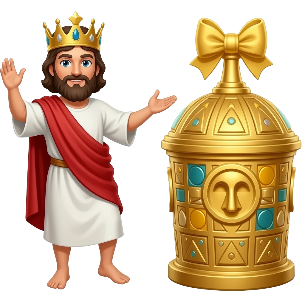 David dancing and the ark of covenant emoji