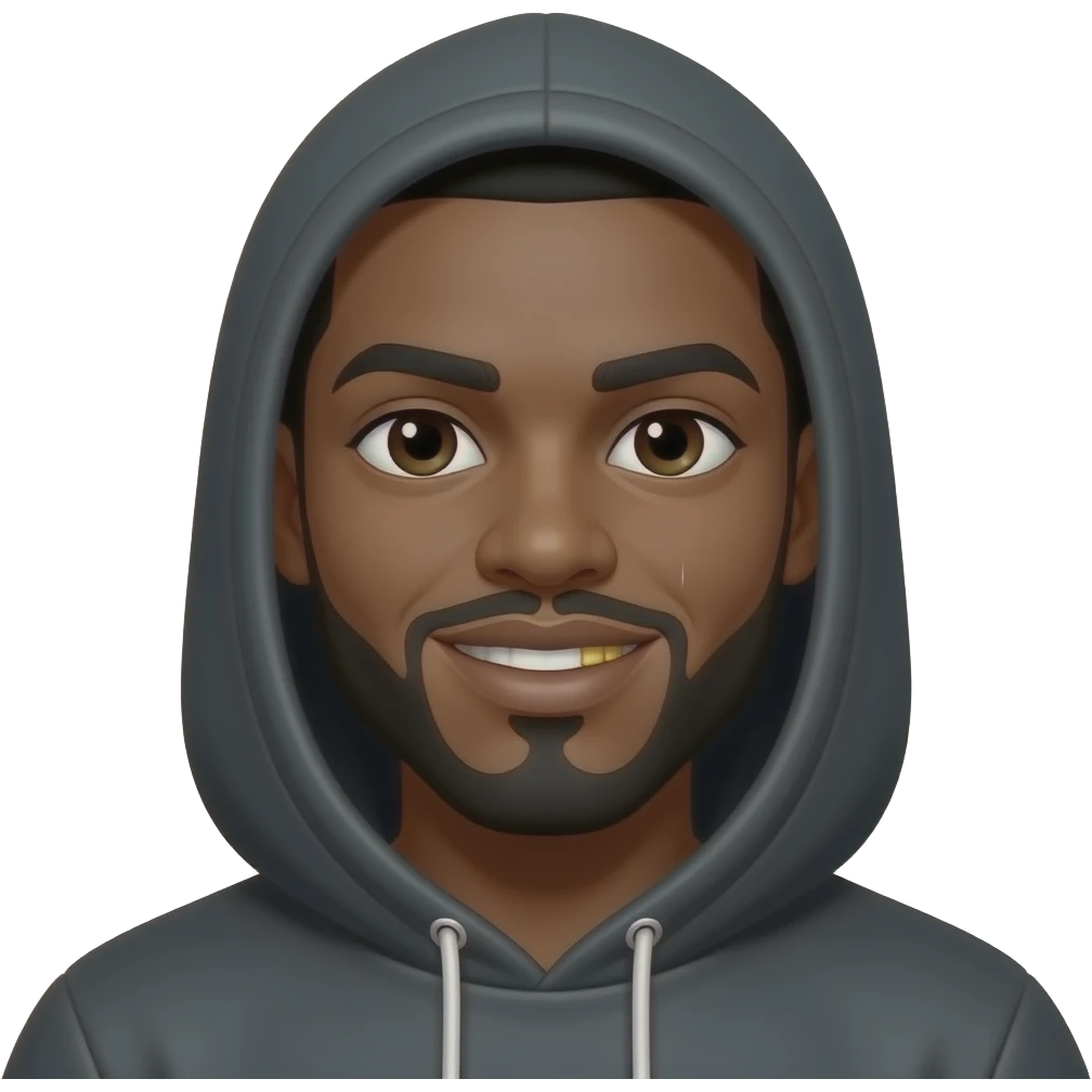 hood black guy with gold teeth emoji