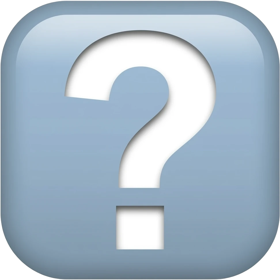 help questionmark emoji in #ffffff with transparent background emoji