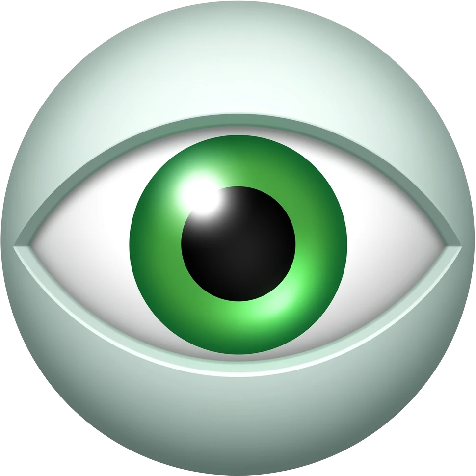 Green evil eye emoji