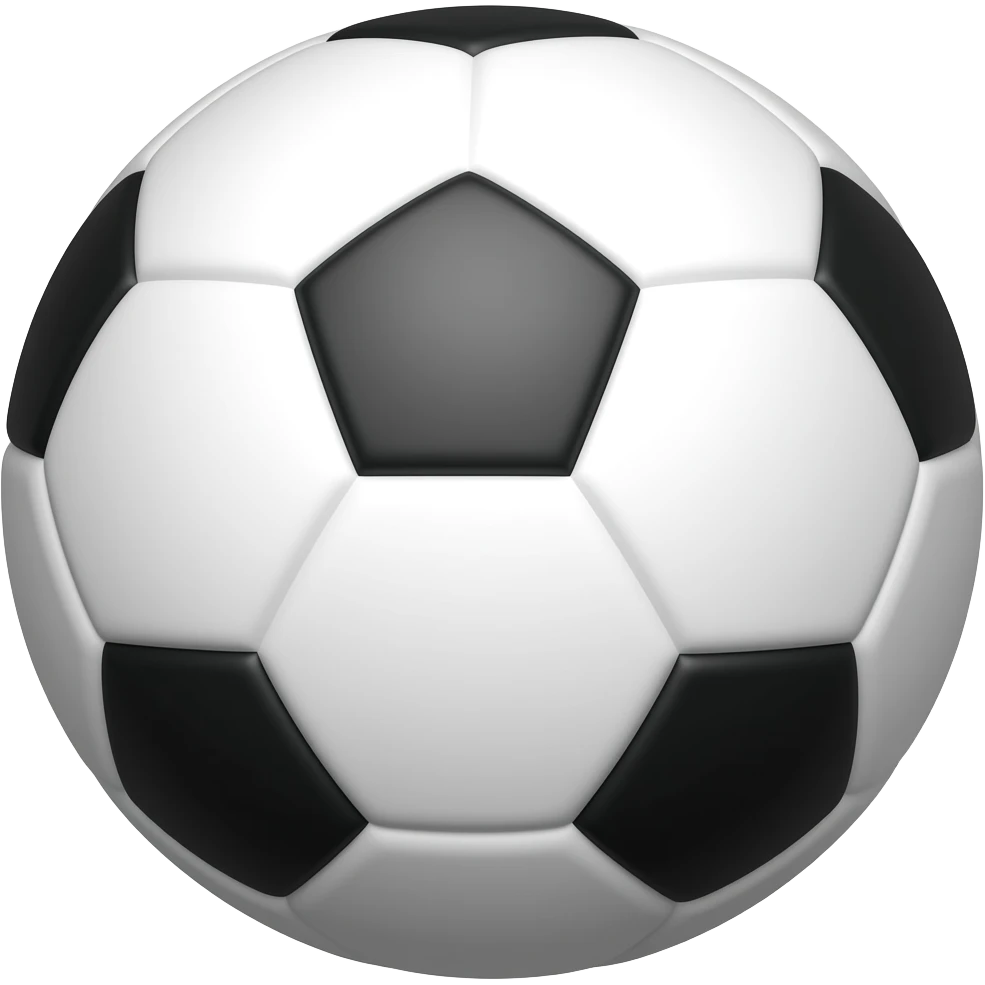Soccer ball on a "hook" emoji