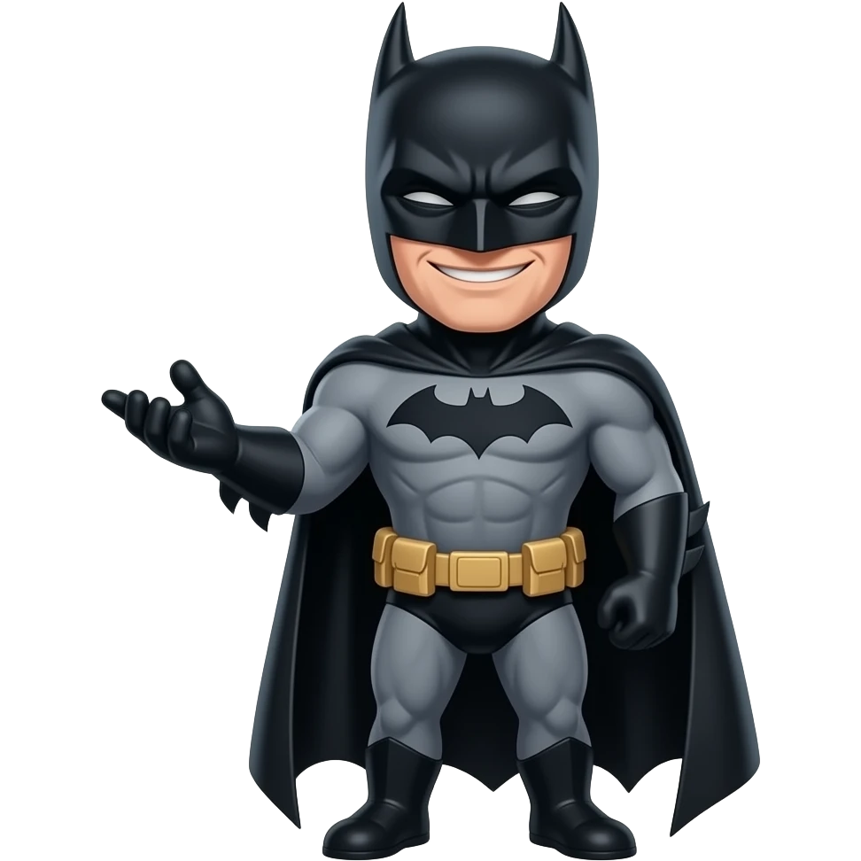batman proposing to someone (don't show the girl), only happy, batman emoji