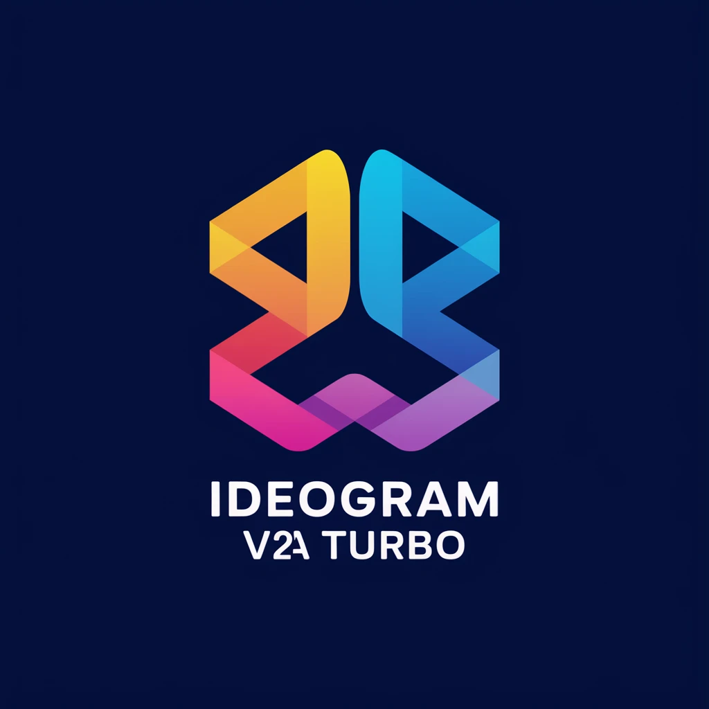 make a colorful logo of text "Ideogram V2a Turbo" emoji