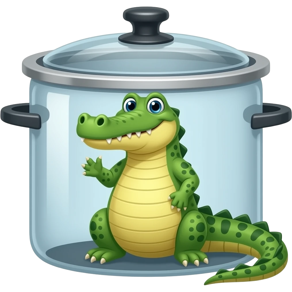 crock pot crocodile emoji